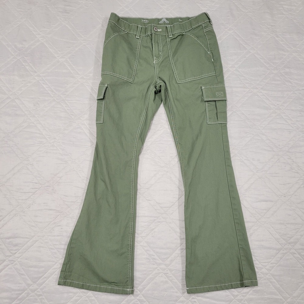 There Abouts green flare leg carpenter pants size 14.5p plus